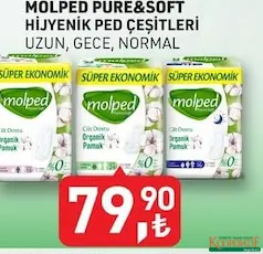 MOLPED PURE&SOFT HİJYENİK PED ÇEŞİTLERİ indirimli fiyat MOLPED PURE&SOFT HİJYENİK PED ÇEŞİTLERİ fiyat ve kampanya bilgisi
